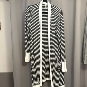 Magic Fit Black and White Striped Jacket